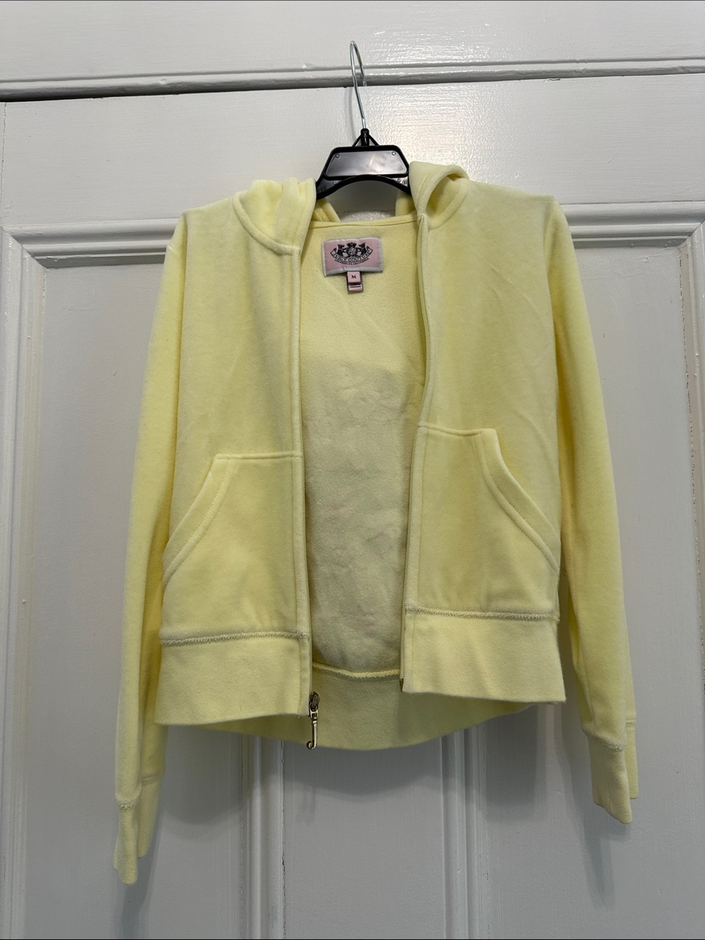 Juicy Couture Yellow Girls Velour Zip Hoodie